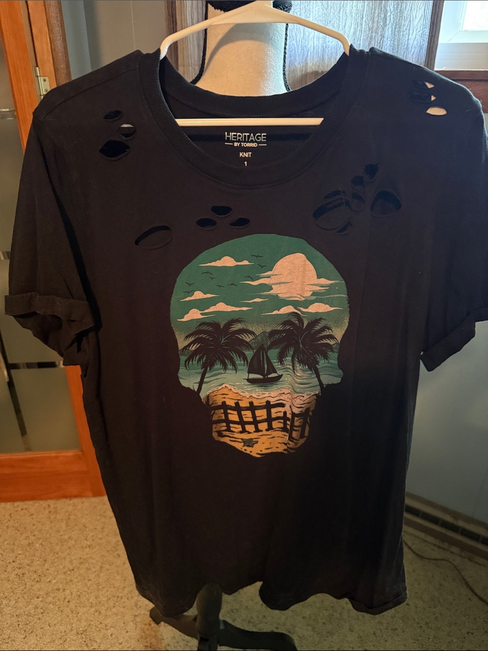 torrid Black Skull Beach Graphic Tee